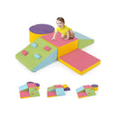 6 Piece Foam Climbing Blocks With Hook And Loop Fasteners Multicolour