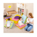 6 Piece Foam Climbing Blocks With Hook And Loop Fasteners Multicolour
