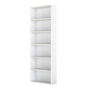 6 Tier Book Shelf Adjustable Shelves White