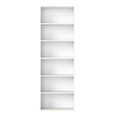 6 Tier Book Shelf Adjustable Shelves White
