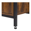 6 Tier Bookshelf Storage Cabinet Bookcase Display Adjustable Door