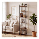 6 Tier Bookshelf Tall Bookcase Storage Shelf Display Rack Living Room