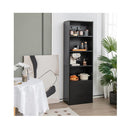 6 Tier Modern Bookcase 4 Tier Open Bookshelf With 2 Drawers Black