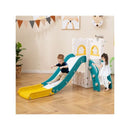 6 In 1 Indoor L Shaped Slide For Toddlers With Basketball Hoop