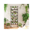 6 Tier Ladder Shelf With Metal Frame For Home Office
