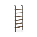 6 Tier Ladder Shelf With Metal Frame For Home Office