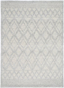 Saffron Crest Grey Tribal Wool Rug