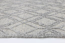 Saffron Crest Grey Tribal Wool Rug