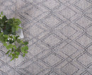 Saffron Crest Grey Tribal Wool Rug