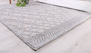 Saffron Crest Grey Tribal Wool Rug