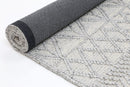 Saffron Crest Grey Tribal Wool Rug