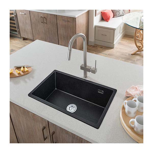 Granite Quartz Kitchen Laundry Sink Single Bowl With Strainer Waste