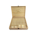74 Slots Essential Oils Storage Box Wooden 1 Tier Bottle Holder