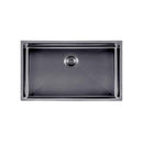 Stainless Steel Kitchen Laundry Sink 762mm Single Bowl Gunmetal Grey Top
