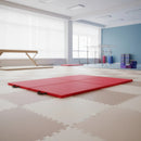 Folding Red Exercise Mat and Gymnastics Martial Arts Yoga Karate and Judo Training