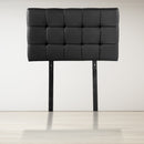 PU Leather Single Bed Deluxe Headboard Bedhead Black