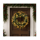 76Cm Christmas Wreath Battery Operated Warm White Lights Xmas Decor