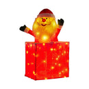 76Cm Santa In Chimney Christmas Tree Warm White Led Lights Animated