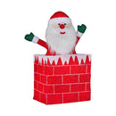 76Cm Santa In Chimney Christmas Tree Warm White Led Lights Animated