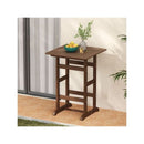 Square Bar Table With Slatted Tabletop