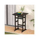 Square Bar Table With Slatted Tabletop