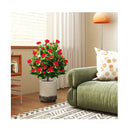 78 Cm Artificial Camellia Tree Set With Ground Spikes Green