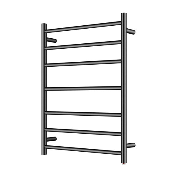 7 Bars Electric Heated Towel Rack Round Stainless Towel Rail Warmer