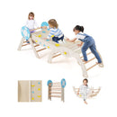 7 In 1 Montessori Climber Set With Ramp And Foldable Triangle Natural