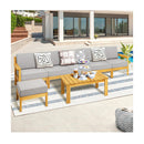 Outdoor Sofa Set Wooden Patio Set 7-Piece
