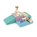 7 Pieces Climb And Crawl Activity Play Set With Zippered Cover Blue