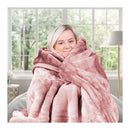 800Gsm Heavy Double Sided Queen Faux Mink Blanket Pink