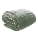 800 Gsm Mink Blanket Queen Size Soft Plush Bed Faux Throw Rug Sage