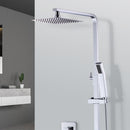 WELS 8inch Rain Shower Head Set Square Dual Heads Faucet High Pressure Hand Held
