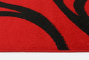 Meadow Nest Red Black Floral Rug