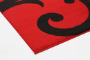 Meadow Nest Red Black Floral Rug