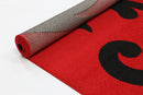Meadow Nest Red Black Floral Rug