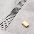 1200mm Bathroom Shower Stainless Steel Grate Drain w/Centre outlet Floor Waste Square Pattern