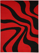 Maple Nest Red Black Rug