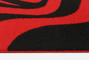 Maple Nest Red Black Rug