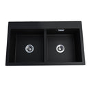 Granite Quartz Stone Kitchen Laundry Sink with Overflow Strainer