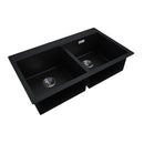 Granite Quartz Stone Kitchen Laundry Sink with Overflow Strainer