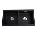 Granite Quartz Stone Kitchen Laundry Sink Double Bowls With Overflow