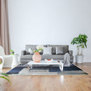 200x300cm Large Floor Blue Abstract Rug and Modern Area Carpet for Bedroom and Lounge