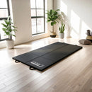 Folding Black Exercise Mat and Gymnastics Martial Arts Yoga Karate and Judo Training