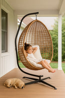 Hammock C Stand Solid Steel Construction for Hanging Air Porch Swing Chair