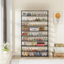 10 Tier Metal Shoe Rack Black and Large 50 Pair Shoe Storage Organiser Shelf