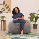 Jumbo Cord Beanbag Chair Cover Unfilled Large Bean Bag Grey