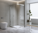 Adjustable 1000x1000mm Double Sliding Door Glass Shower Screen in Chrome