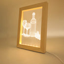 LED Photo Frame + 2 Blanks Laser Engraving Display Night light Engraver Picture