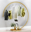 Commercial Clothing Floor Standing Hanger High Capacity Curved Clothes Bar Storage Rack 160cm
